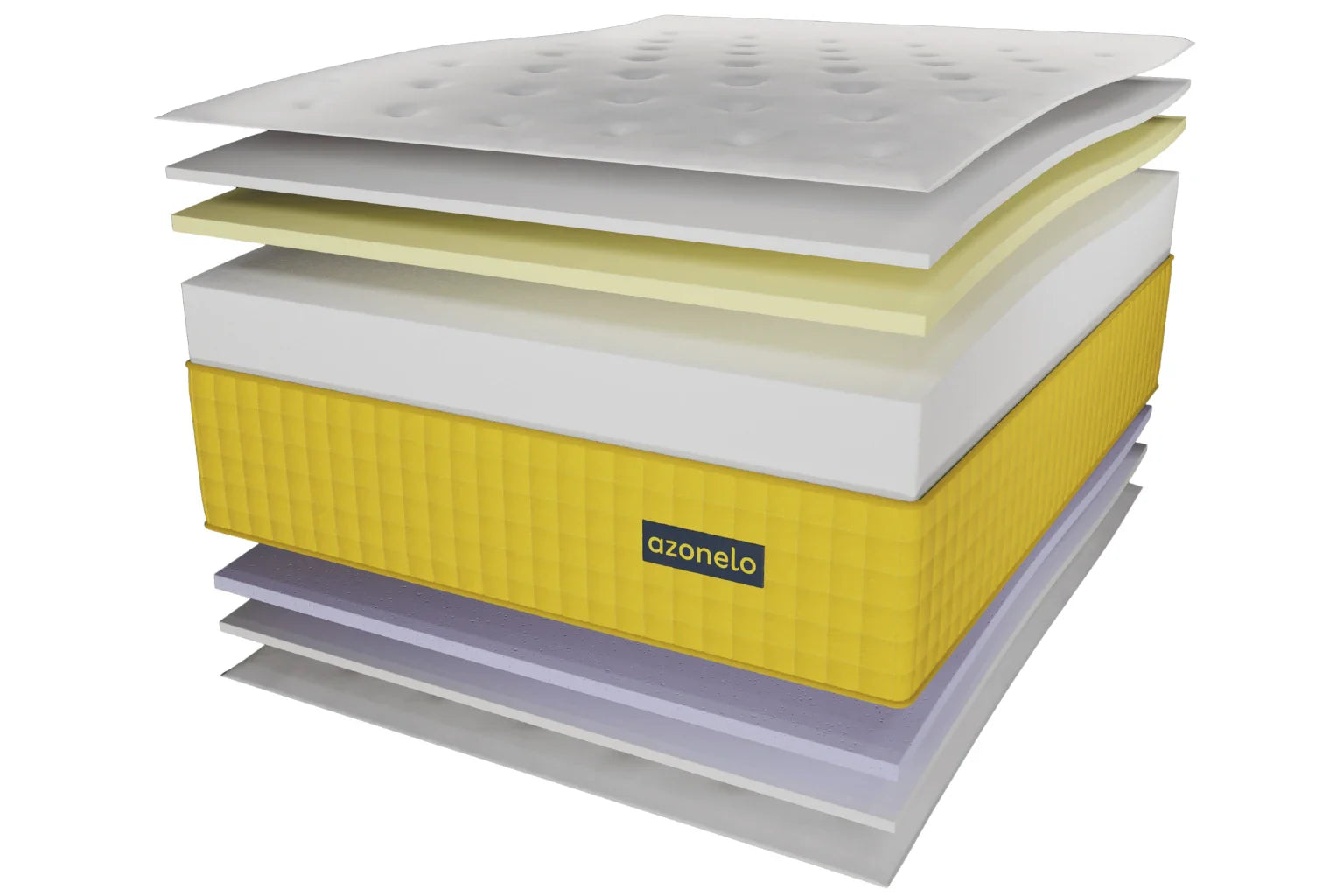 Schéma vrstiev vysokého matraca Azonelo Cloud